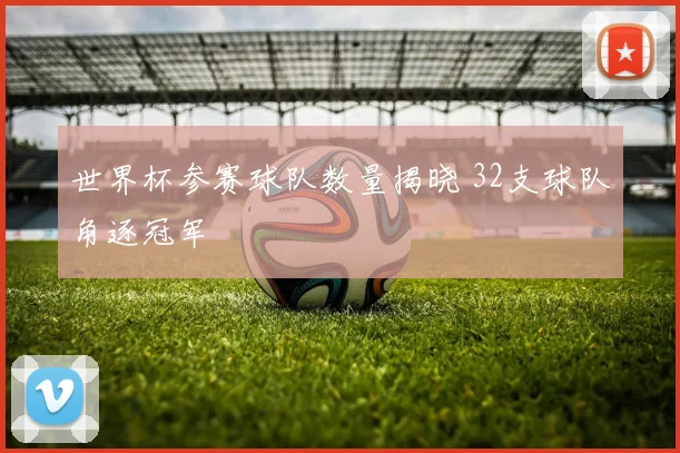 世界杯参赛球队数量揭晓 32支球队角逐冠军